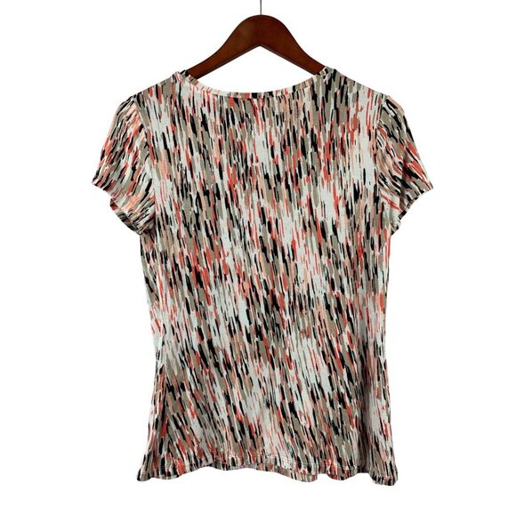 Apt. 9 Womens Short Sleeve Abstract Print Top S - Picture 2 of 4